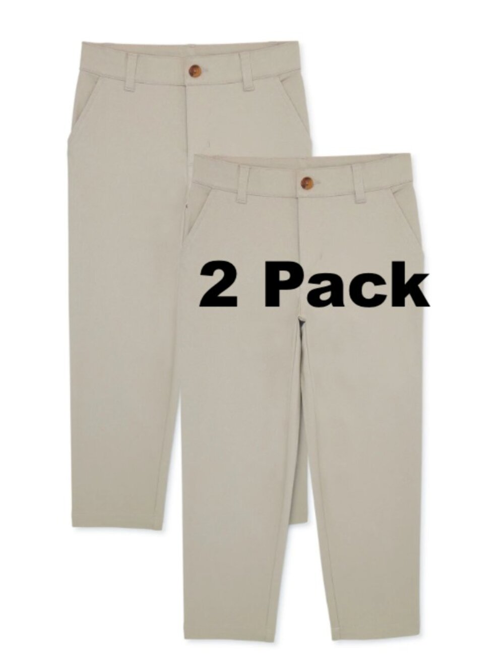 2 Pack, Wonder Nation Boys School Uniform Flat Front Pants Size 7